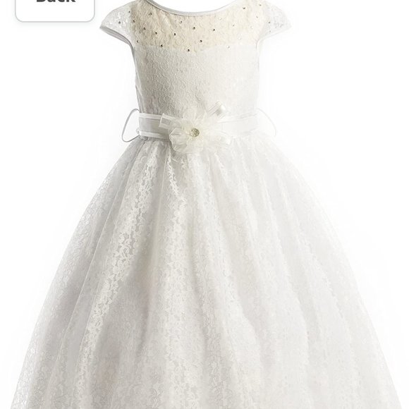 Flower girl or first communion Ivory dress - Picture 1 of 4